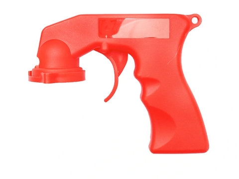 Maner rosu pistol pulverizare pentru tub spray vopsea