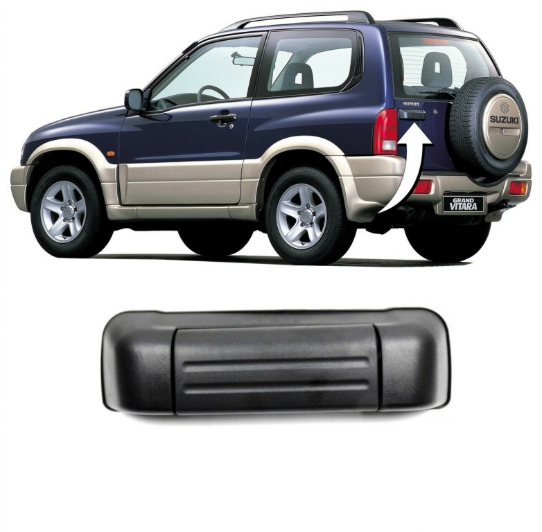 Maner usa exterior Suzuki Vitara Grand (Ft/Gt), 09.1997-09.2005, negru, usa spate / haion