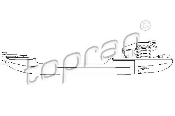Maner usa MERCEDES-BENZ SPRINTER 4-t caroserie (904) (1996 - 2006) TOPRAN 109 911