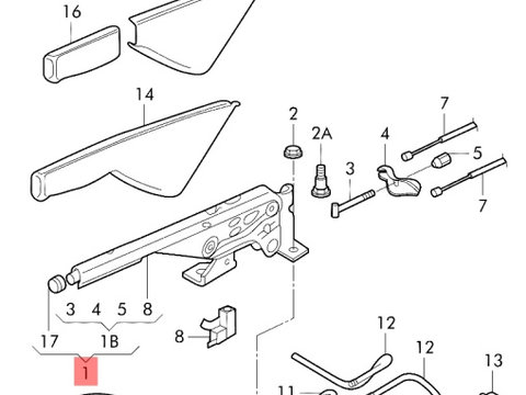 Maneta frana mana VOLKSWAGEN GOLF IV (1J1) [ 1997 - 2007 ] 1.6 (AEH, AKL, APF) 74KW|100HP OEM 1J0711303AC