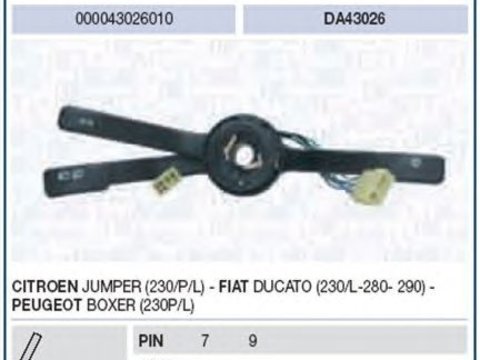 Maneta stergator semnalizare CITROEN JUMPER bus 230P MAGNETI MARELLI 000043026010