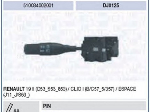 Maneta stergator semnalizare RENAULT CLIO I B C57 5 357 MAGNETI MARELLI 510034002001 PieseDeTop