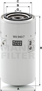 Mann-Filter WA 940/7 - Filtru agent frigorific - M