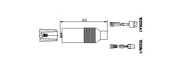 Manson cauciuc,distribuitor AUDI 90 (8C, B4), AUDI 80 Avant (8C, B4), AUDI 500 (44, 44Q, C3) - BREMI 10205/1