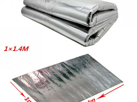 Material insonorizant aluminiu cu adeziv 6 mm / 1 metru x 1.4 metri - PREMIUM - INS025