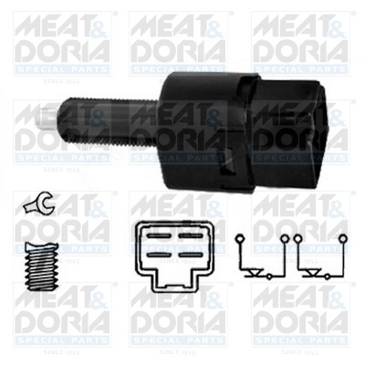 MEAT & DORIA Comutator lumini frana 35063 pentru NISSAN MICRA C+C III (K12) 2005 2006 2007 2008 2009 2010