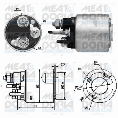 MEAT & DORIA Solenoid, electromotor 46159 se potriveste la DACIA LOGAN pick-up (US_) 2008 2009 2010 2011 2012 2013