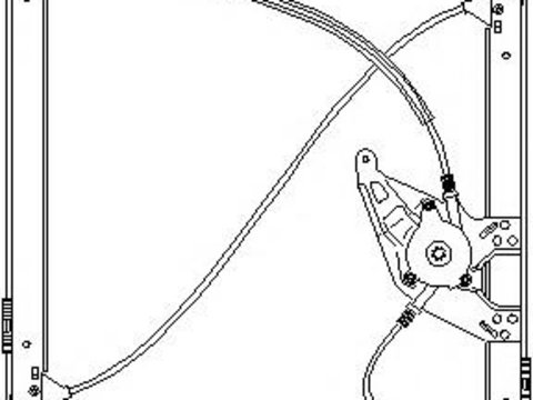 Mecanism actionare geam AUDI A6 limuzina (4B2, C5), AUDI A6 Avant (4B5, C5) - TOPRAN 111 701