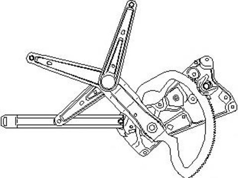 Mecanism actionare geam BMW 3 Compact (E36), BMW 3 limuzina (E36), BMW 3 Touring (E36) - TOPRAN 501 822