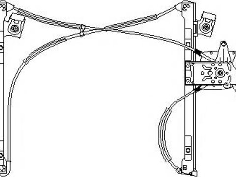 Mecanism actionare geam SEAT AROSA (6H), VW LUPO (6X1, 6E1) - TOPRAN 113 418