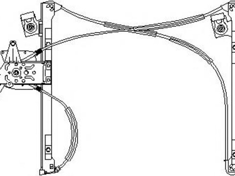 Mecanism actionare geam SEAT AROSA (6H), VW LUPO (6X1, 6E1) - TOPRAN 113 419