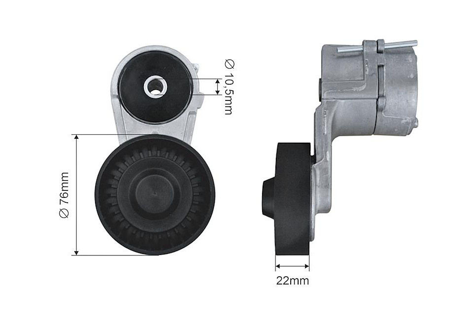 MECANISM TENSIONARE CUREA DISTRIBUTI, CHEVROLET LACETTI/NUBIRA 05->, OPEL ASTRA G/H 98->,COMBO 01->,CORSA C 00->,MERIVA 03->,VECTRA C 03->,ZAFIRA A/B 99->