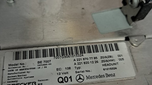 MERCEDES BENZ S CLASS CL w221 w216 A2218