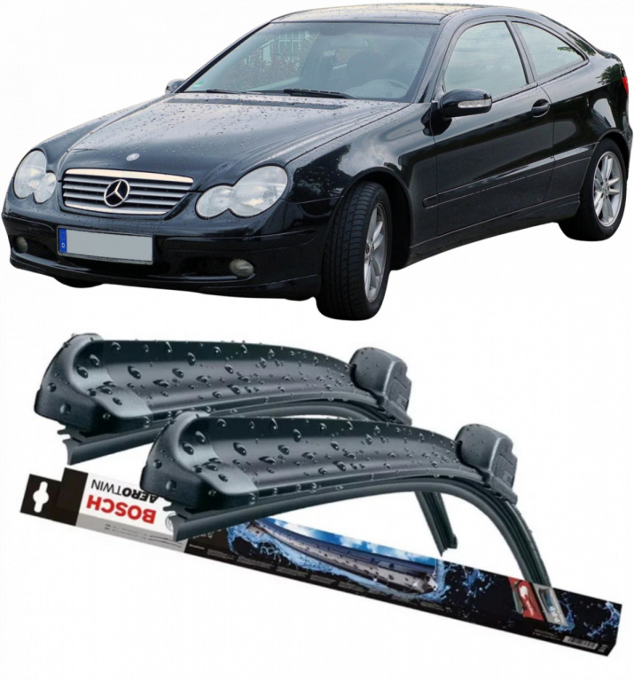 Mercedes C-Class Coupe Set 2 stergator parbriz Bosch Aerotwin 600/475mm compatibile cu Mercedes-Benz C-CLASS Coupe (CL203) (2001-2008) (55 cm / 55 cm) 3397118933-breloc509