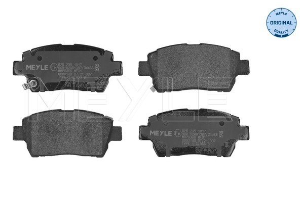 MEYLE set placute frana,frana disc 0252351017 montare punte fata compatibil cu TOYOTA COROLLA Verso (_E12_) 2001 2002 2003 2004