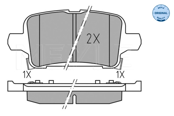 MEYLE set placute frana,frana disc montare puntea spate 0252212917 se potriveste la VAUXHALL ASTRA Mk VII (K) (B16) 2015 2016 2017 2018 2019 2020 2021 2022 2023 2024