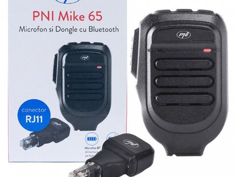 Microfon si Dongle cu Bluetooth PNI Mike 65, dual channel, compatibil cu PNI HP 6500, PNI HP 6550, PNI HP 7120 PNI-MIKE65