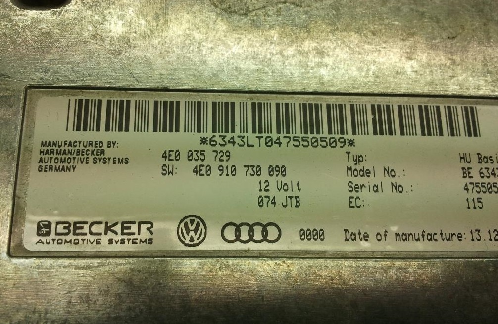 MMI AUDI 4E0035729 ,A8 2004-2011