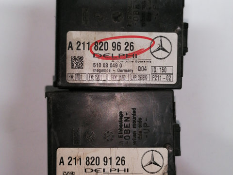 Modul alarma Mercedes-Benz E 220 2.2 Motorina 2006, A2118209626 / A2118209126