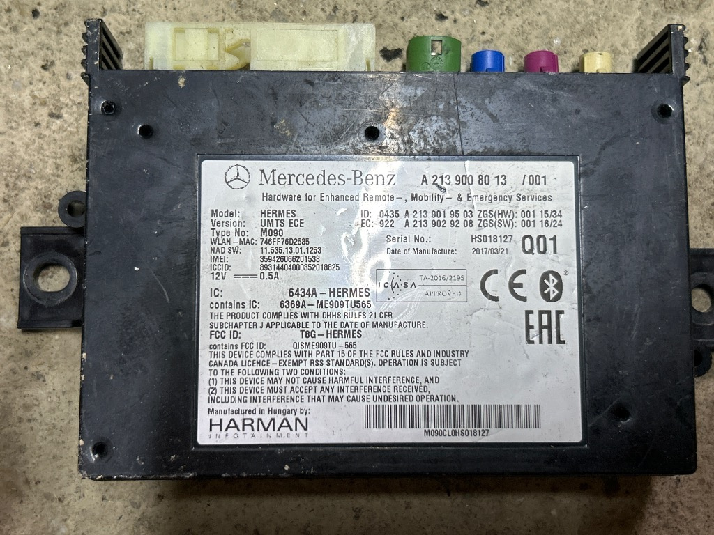 Modul bluetooth Mercedes CLA C117 A class W176 cod A2139008013 A 213 900 80 13