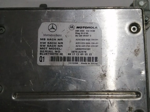 Modul calculator bluetooth Mercedes s class s320 w221 motor 3.0CDI om642 cod A2168206526