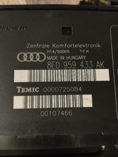 Modul Calculator confort Audi a4 b6 b7 8e0959433ak