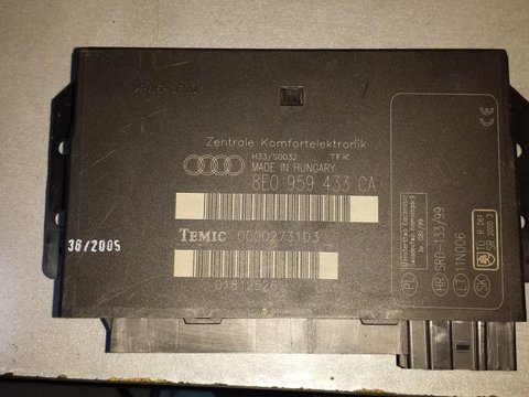 Modul / calculator confort Audi A4 B7 2005 - 2008 cod 8E0959433CA