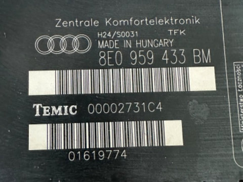 Modul calculator confort Audi A4 B7 cod 8E0 959 433 BM / 8E0959433BM