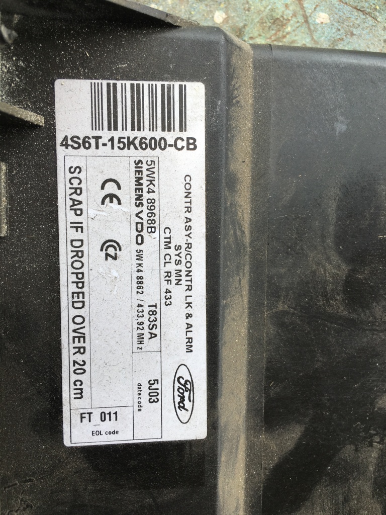 Modul/calculator confort Ford Mondeo 4S6T-15K600-CB , 5WK489568B 8862