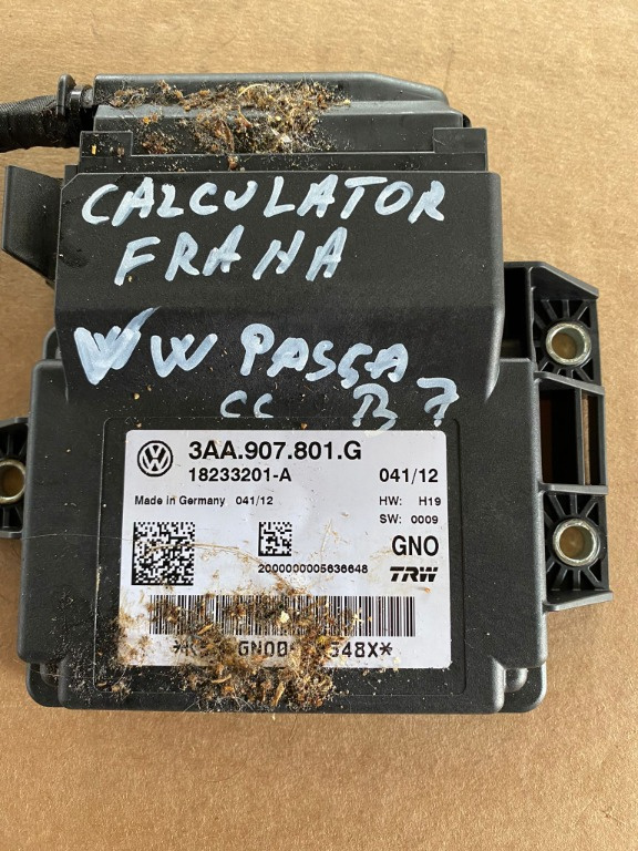 Modul / calculator frana Vw Passat B7 cod piesa 3AA907801G / 18233201A