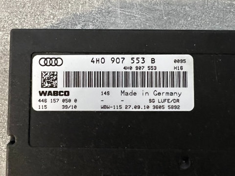 Modul/Calculator suspensie Wabco Audi A8 D4,An 2012 cod 4H0907553B/4H0 907 553 B