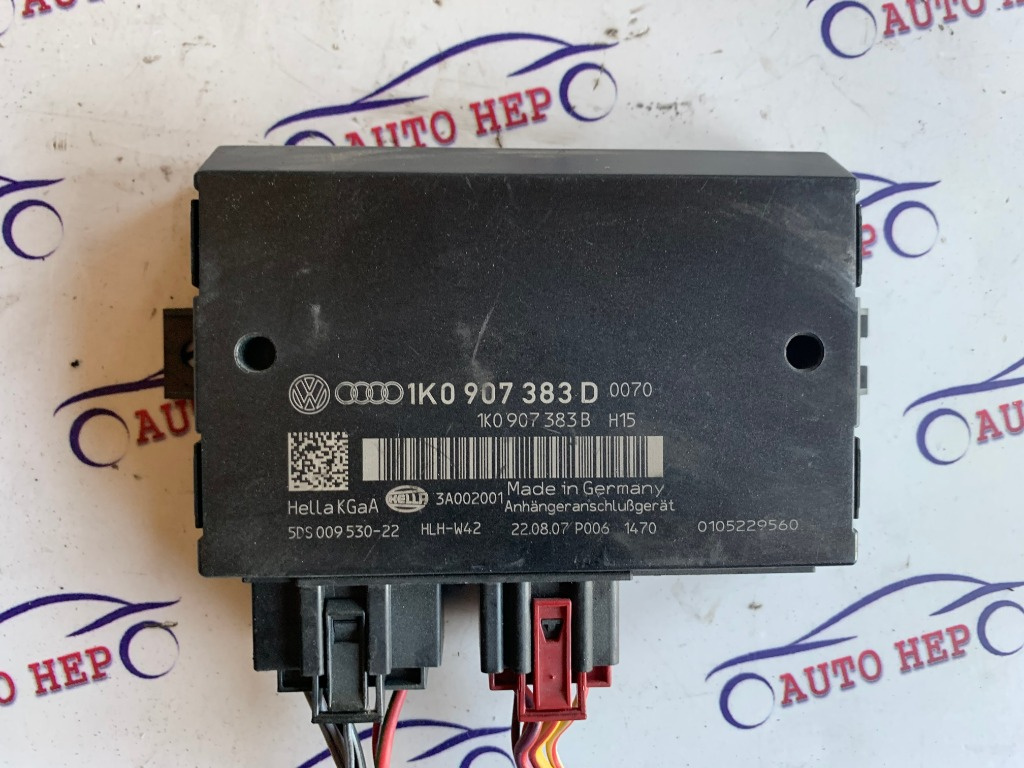 Modul carlig tractare VW Passat Golf 5 Skoda Octavia Audi A3 1K0907383D 1K0 907 383 D 1K0907383B