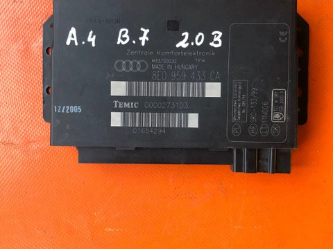 Modul confort Audi A4 B7 2.0 B cod 8E0 959 433 CA