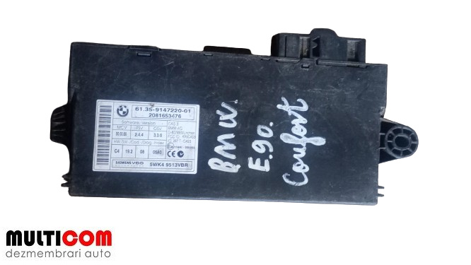 Modul confort BMW E90, COD 2081653476