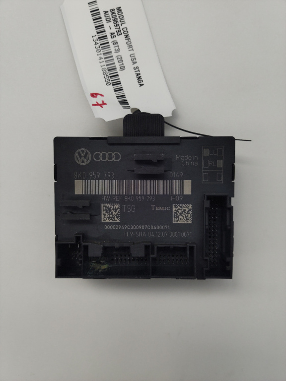 Modul confort usa stanga Audi A5 (8t3) an 2010 cod