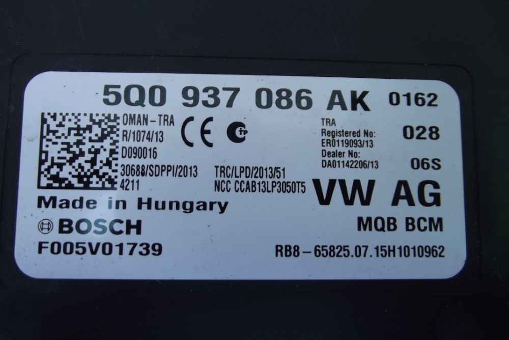 Modul confort VW Golf 7 Modul BCM control VW Golf 7 dezmembrez Golf 7