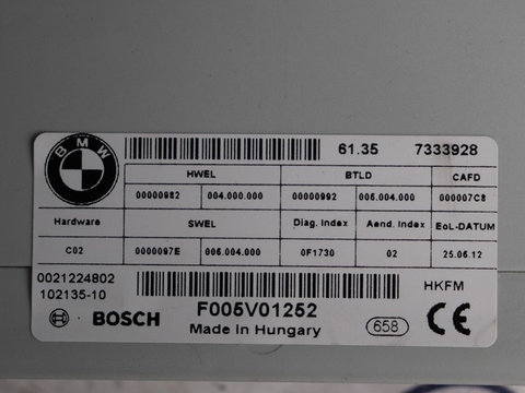 MODUL DESCHIDERE HAION BMW SERIA 5 F11 / AN 2012 / COD 7333928