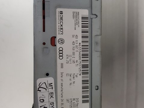Modul DVD navigatie Audi A4 B8 4E0 910 888 E / 4E0910888E