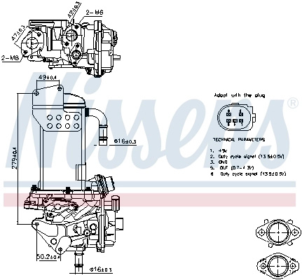 Modul-EGR NISSENS 98325 pentru AUDI Q5 (8RB) 2008-2017