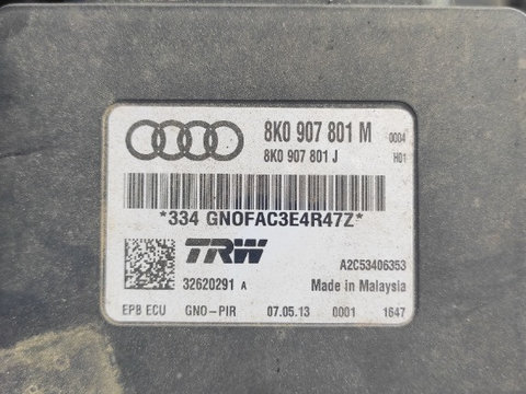 Modul frana de mana Audi A4 B8 2013, cod 8K0907801M