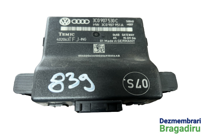 Modul Gateway Cod: 3C0907530C Volkswagen VW Passat B6 [2005 - 2010] wagon 5-usi 2.0 TDI MT (170 hp) Cod motor: BMR