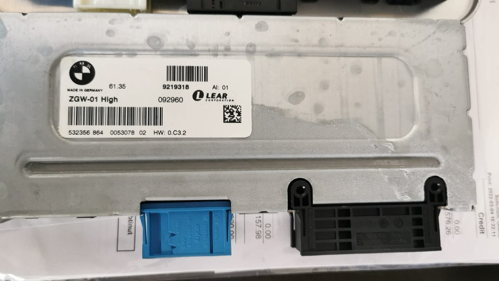 Modul gateway ZGW BMW Seria 7 F01 COD 9219318