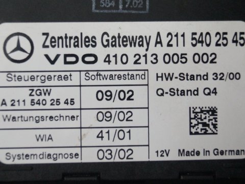 Modul inchidere centralizata Mercedes E-classe cod a2115402545