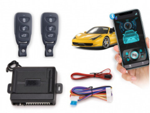 Modul Închidere Centralizată cu Bluetooth și 2 Telecomenzi - Control Fără Cheie pentru Mașină