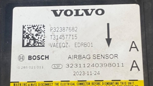 Modul senzor airbag, Volvo s60 v60 2023-
