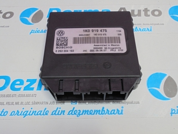 Modul senzor parcare 1K0919475, Volkswagen Touran (1T1, 1T2) 2003-2010 (id:154223)