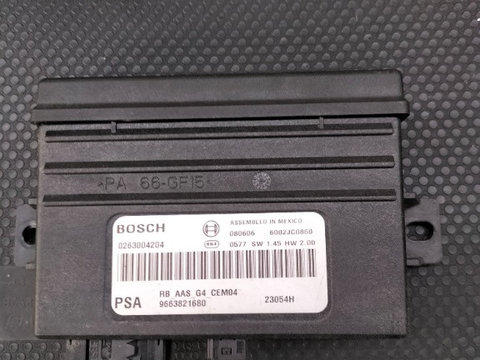 Modul senzor parcare Peugeot 308, 2011, 1.6 i, cod piesa: 9663821680