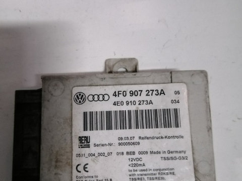 Modul Senzori Presiune Pneu Audi Q79 (4L) (240KW / 326CP), 4f0907273a