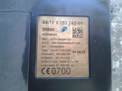 Modul telefon BMW X6 F16 84 10 9 293 242