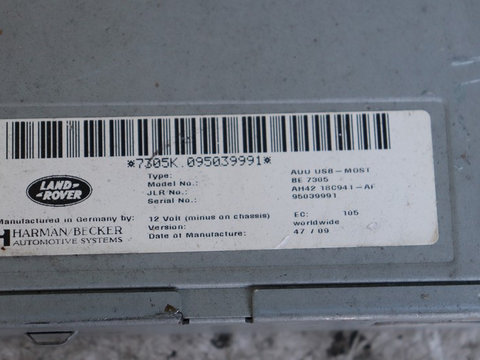 MODUL USB RANGE ROVER 2009 / HARMAN/BECKER / COD - AH42 18C941-AF
